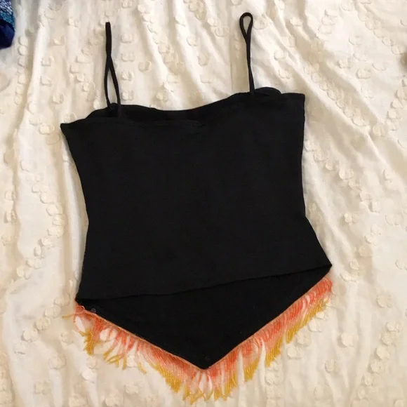 Bandanna beaded fringe western crop top - Picture 4 of 5